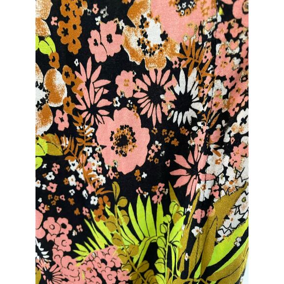 Whistles Pink Floral Dolman Short Sleeve Wrap Midi Dress NWT 10 - Picture 3 of 8